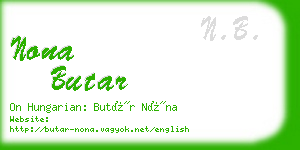 nona butar business card